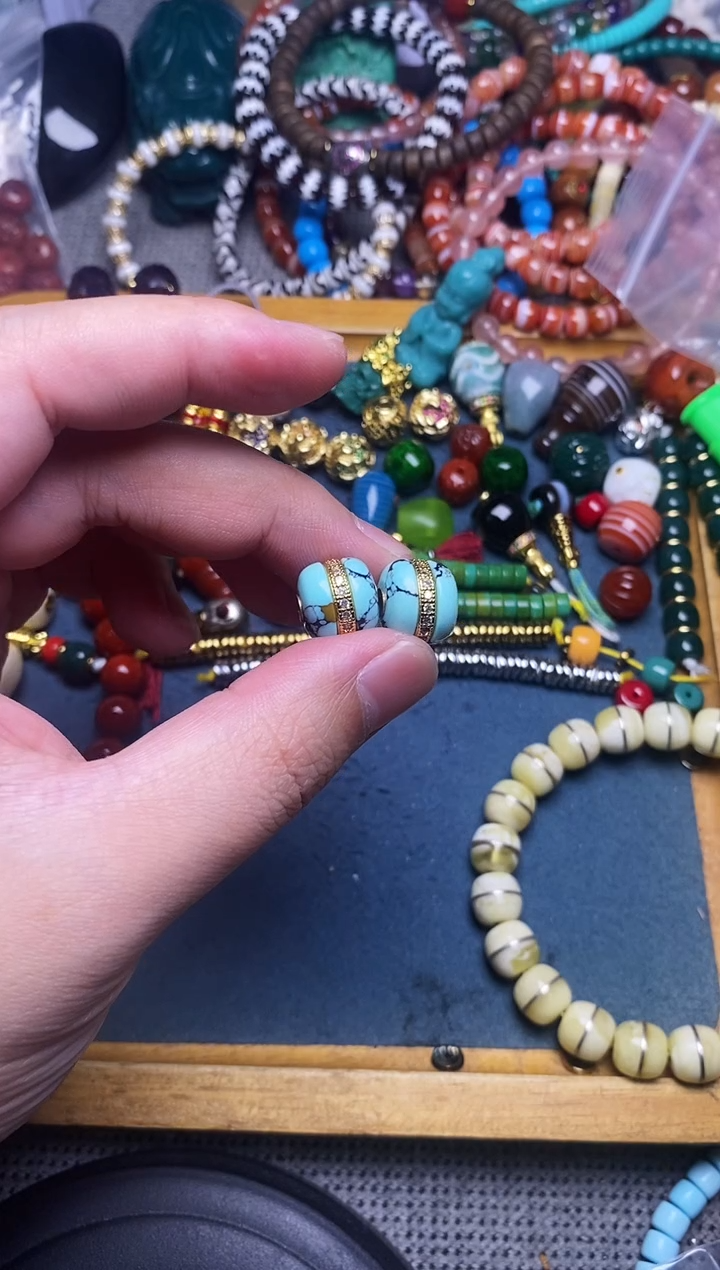 白皮网花汉堡卡12mm 2个发