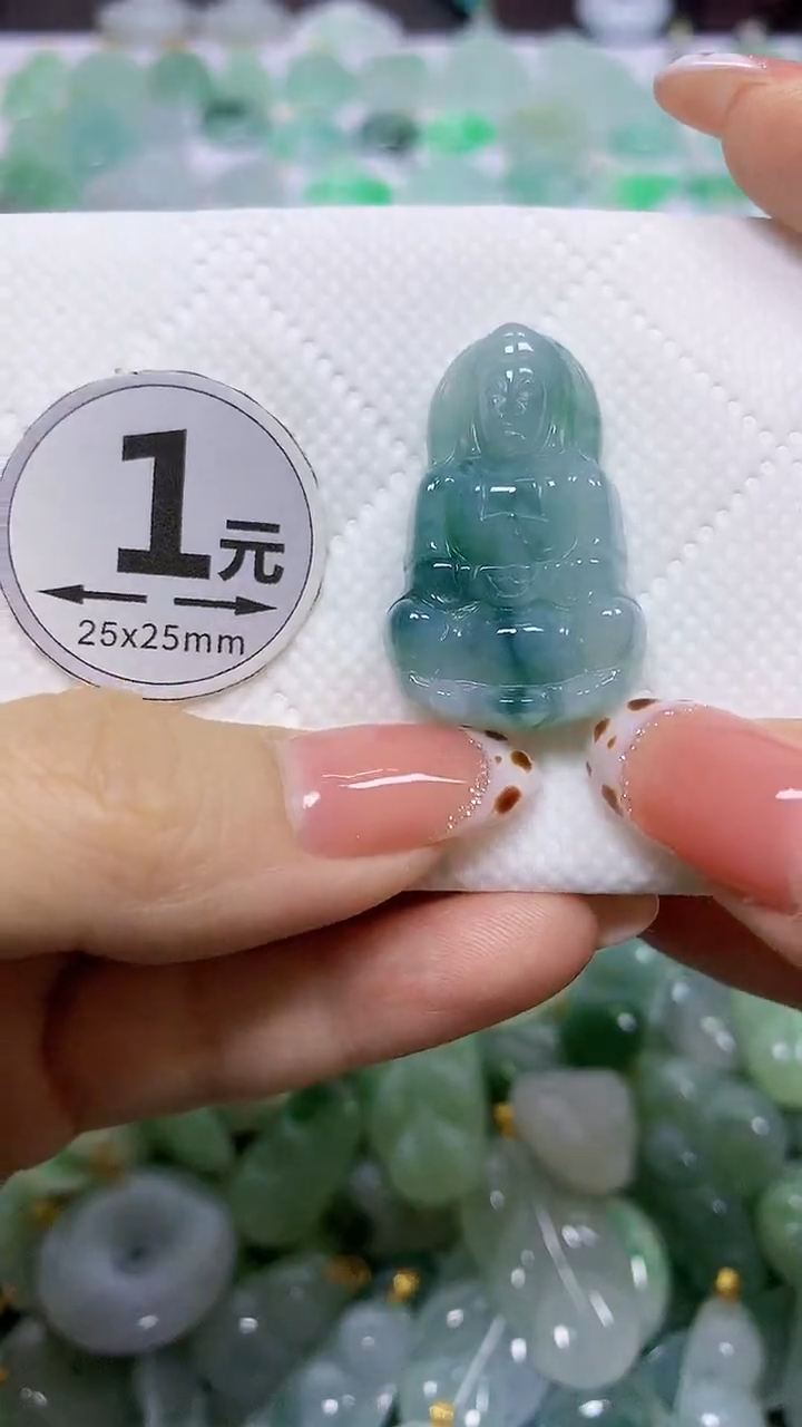 颈饰未镶嵌翡翠天然翡翠A货