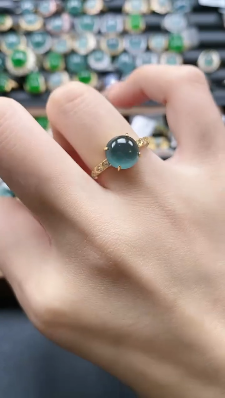 【闪购商品】翡翠戒指银S925镶嵌51151