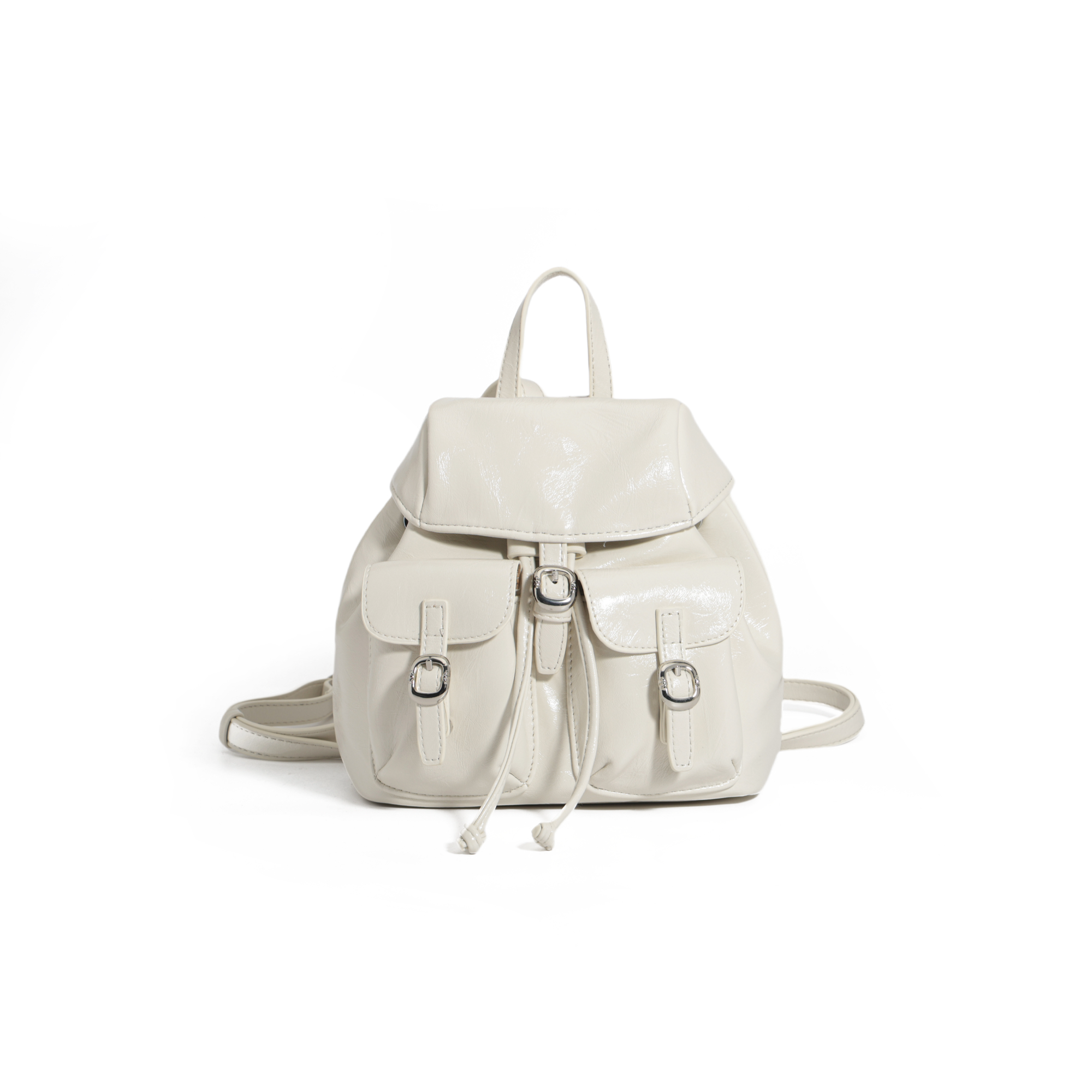 双肩包高级感小众设计旅行背包多口袋包包女TY-7052白