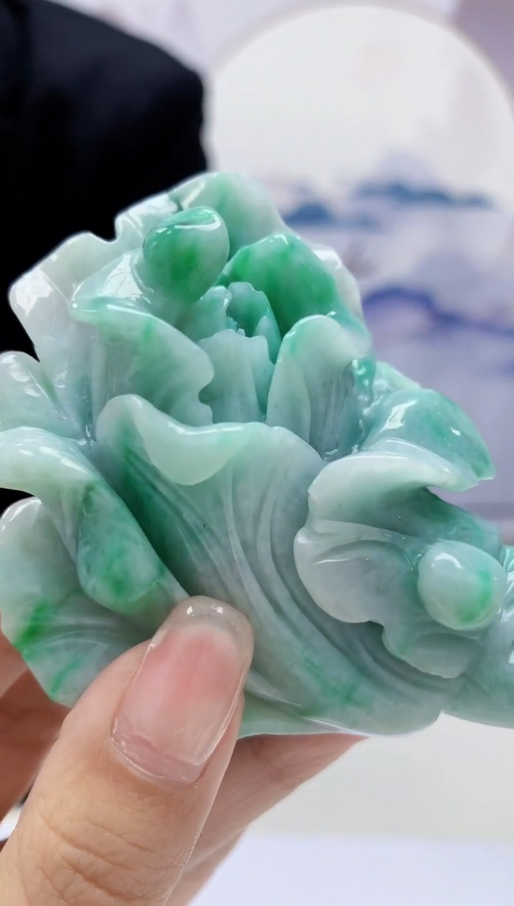 【闪购商品】定制翡翠未镶嵌4969-kk-毛货挂件54