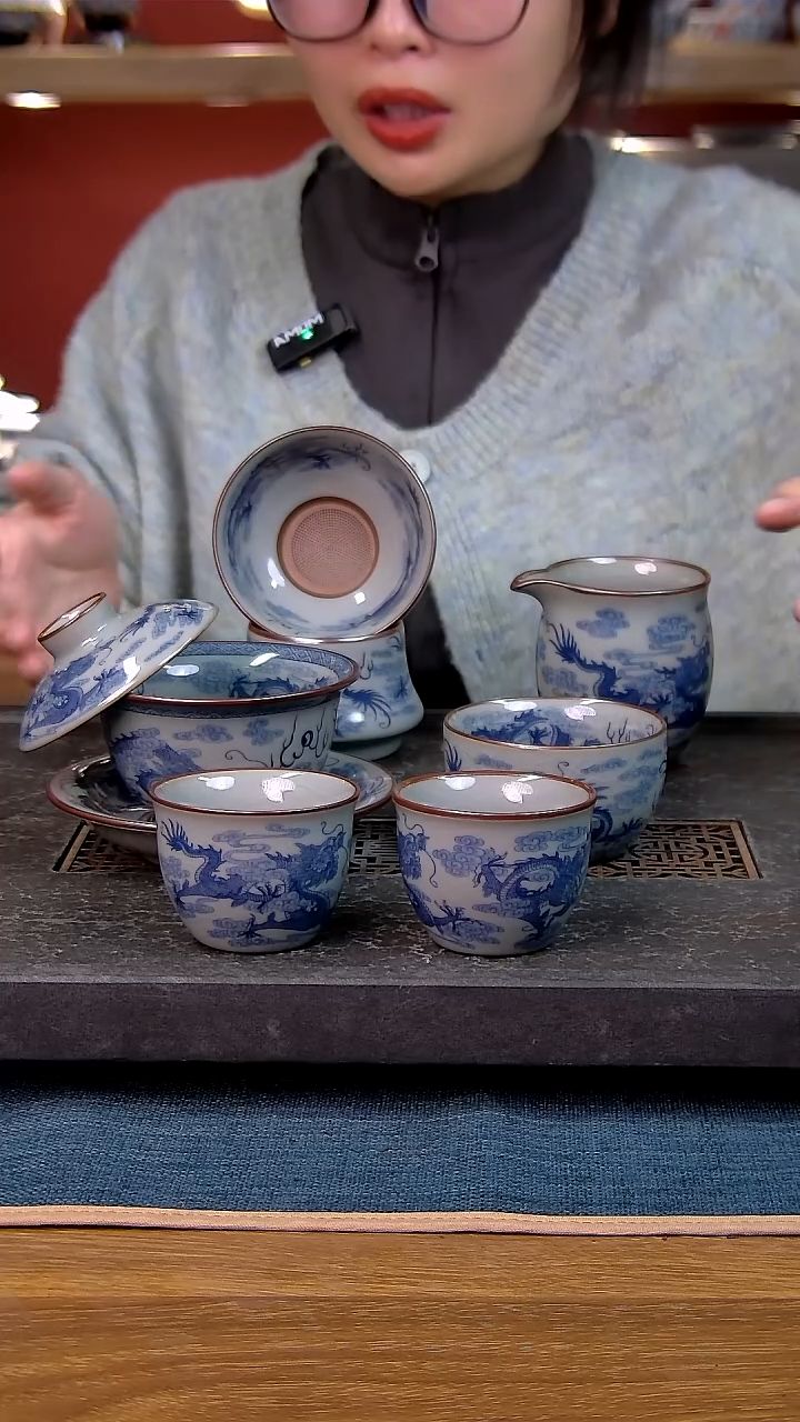 简装家用款6件套 老陶泥开片纹陶瓷茶具