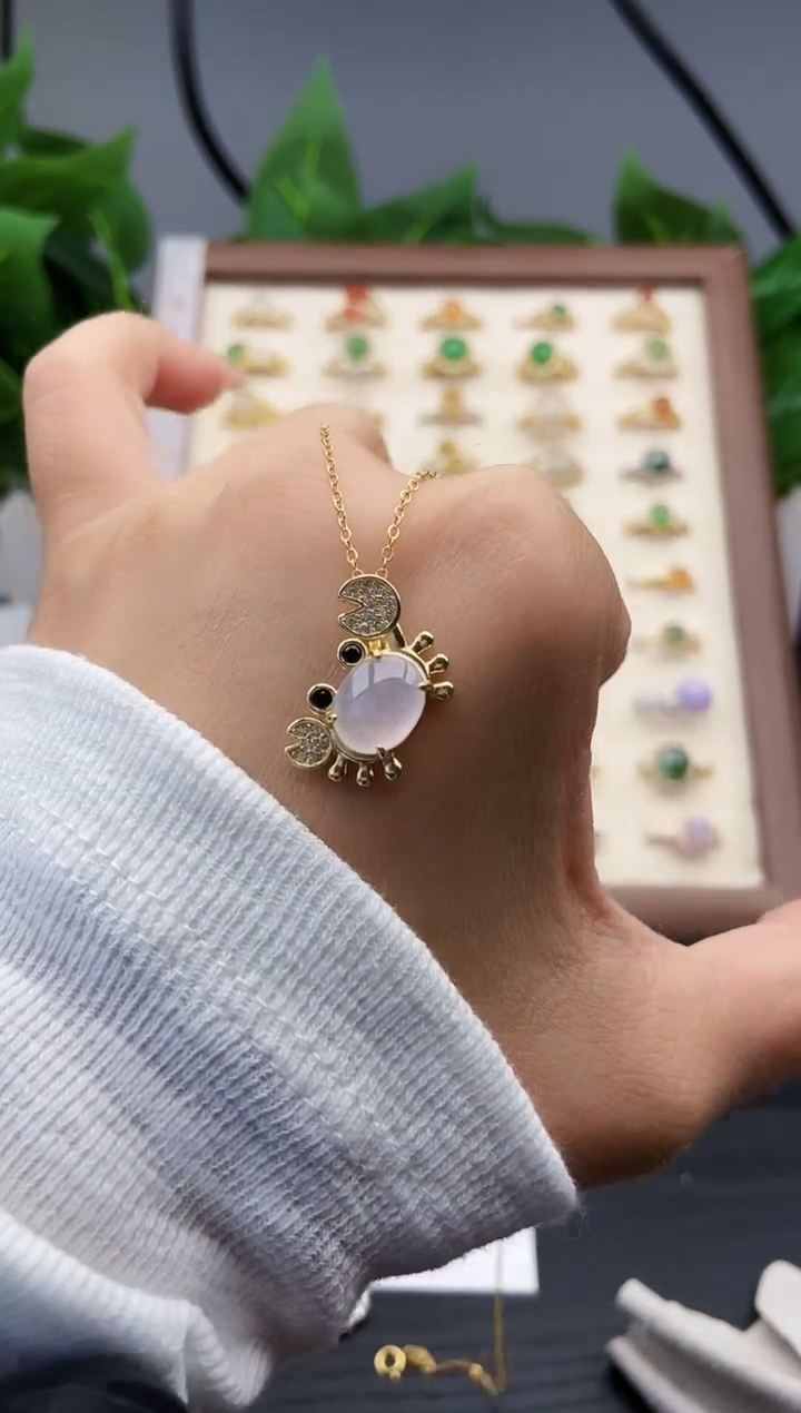 颈饰银S925镶嵌翡翠12