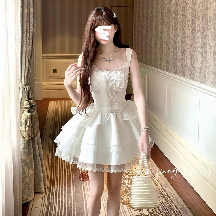 “ 芭蕾白天鹅”宫廷重工精致初恋蕾丝裙