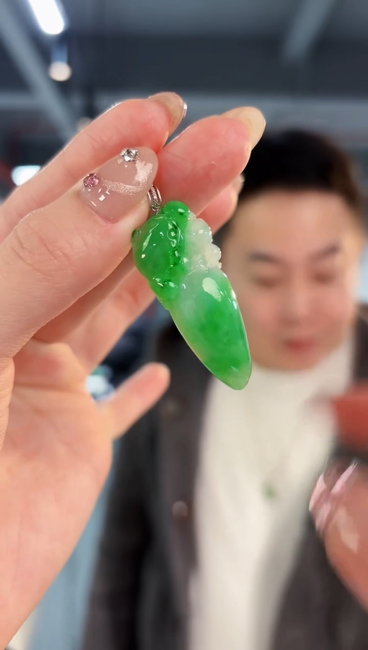 【闪购商品】翡翠颈饰18K金镶嵌缅料A货/支持复检/一件