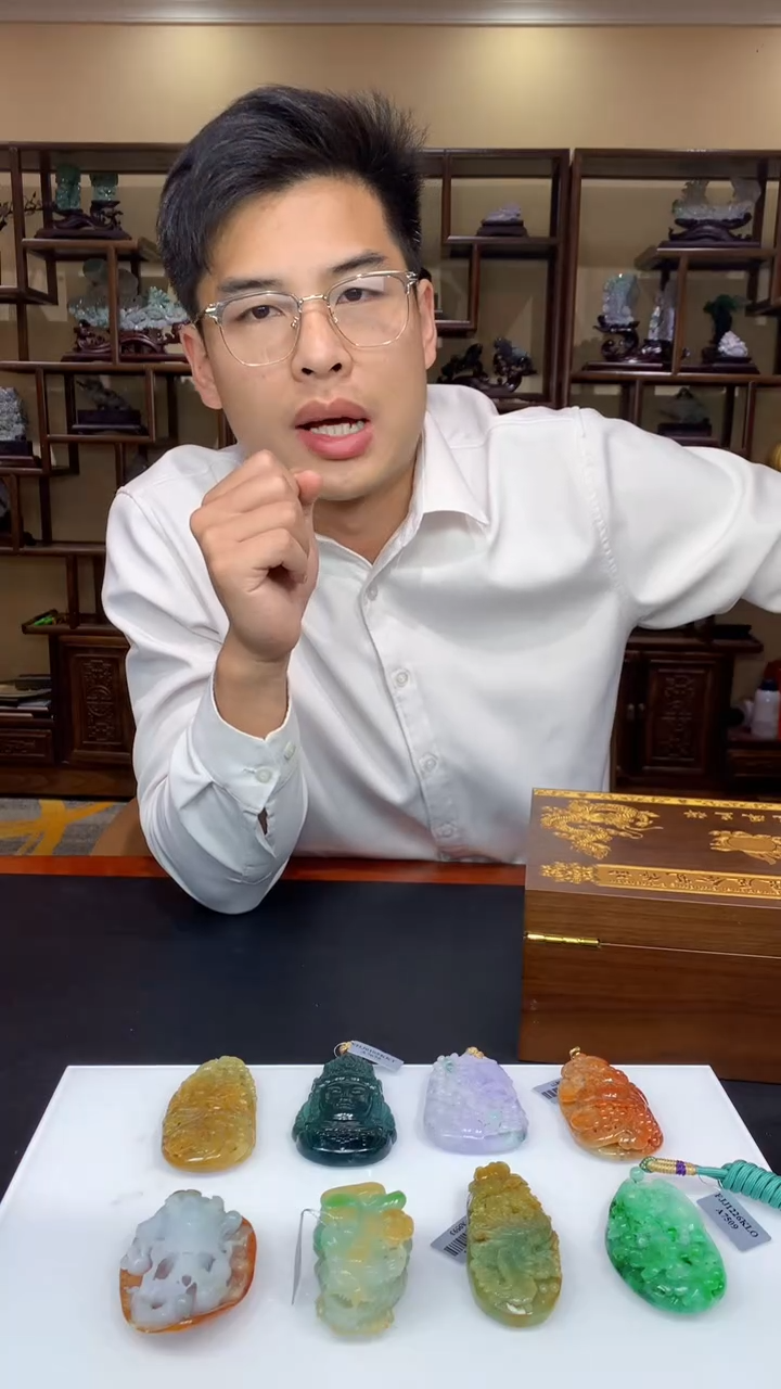 【闪购商品】定制翡翠未镶嵌1002ry-毛货挂件