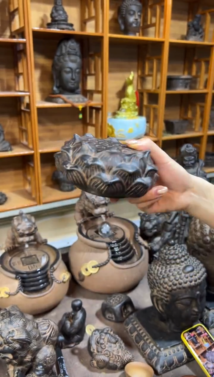 陶土【火山泥】莲蓬实心底座