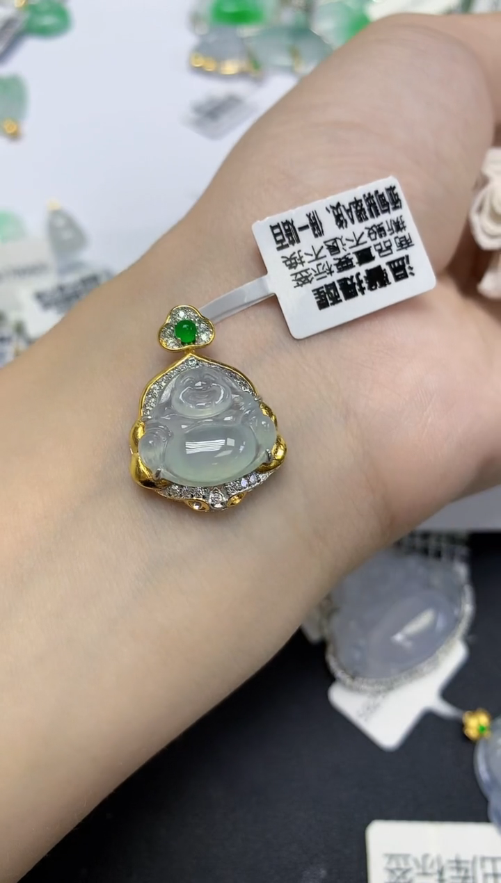 颈饰未镶嵌翡翠天然缅甸翡翠A货多样性发一件