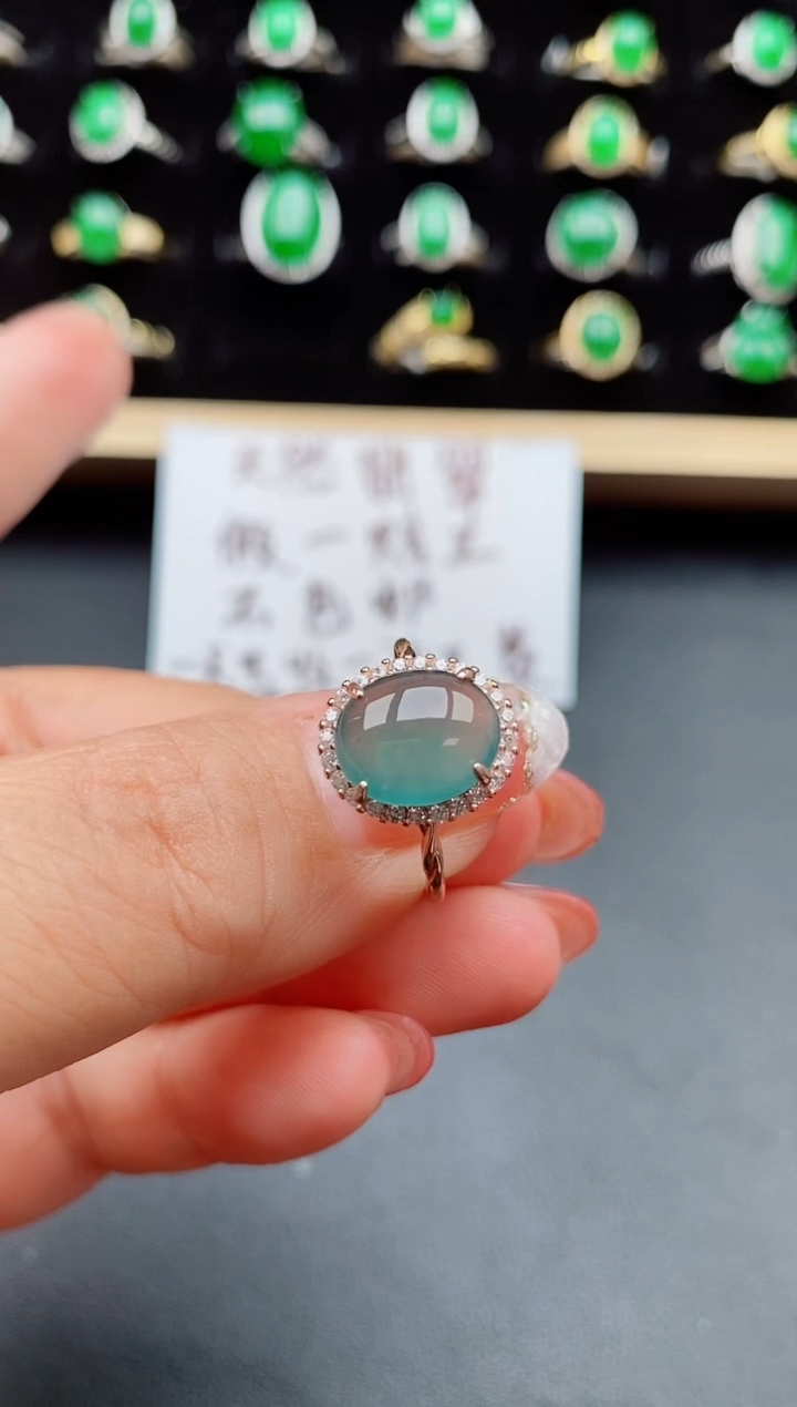 【闪购商品】翡翠戒指银S925镶嵌5088080