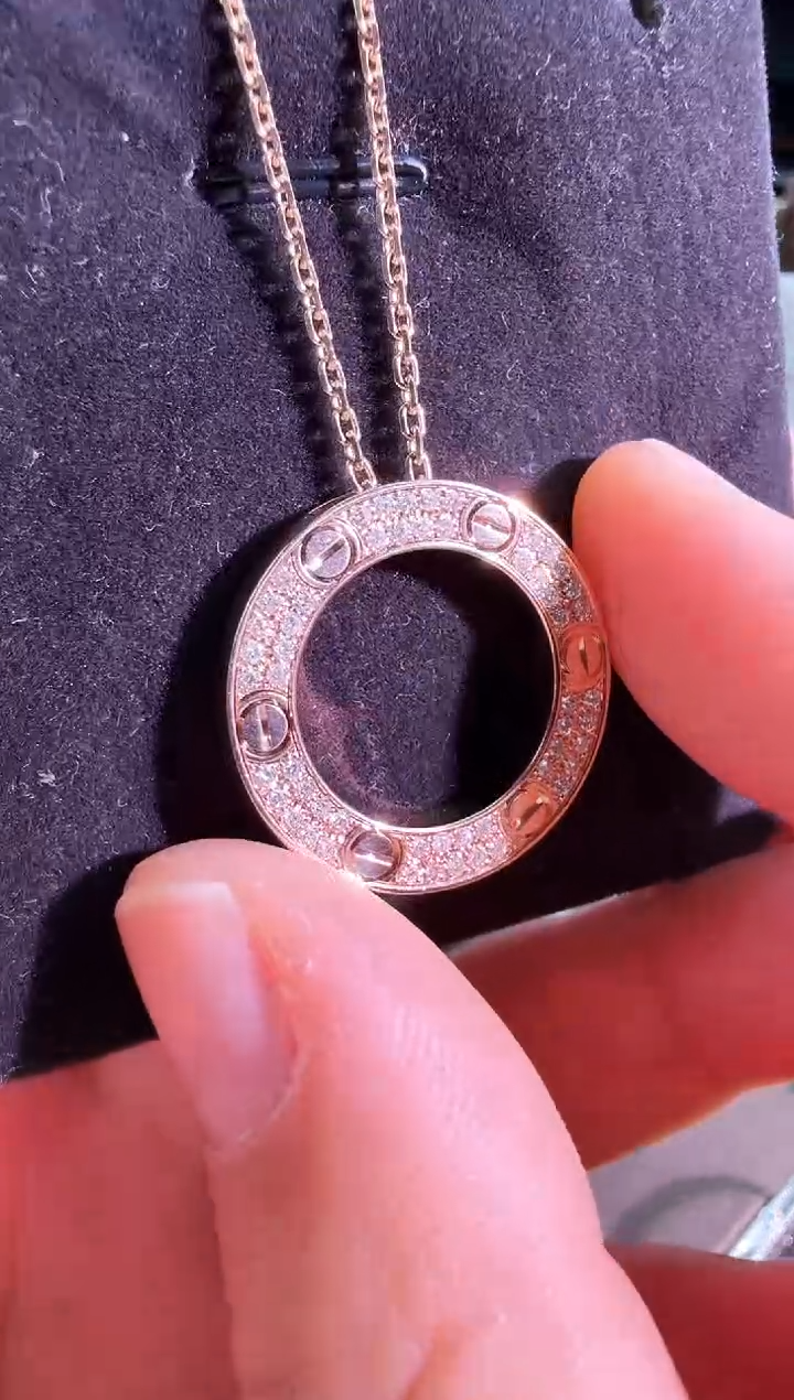 【闪购商品】钻石颈饰18K金镶嵌项链