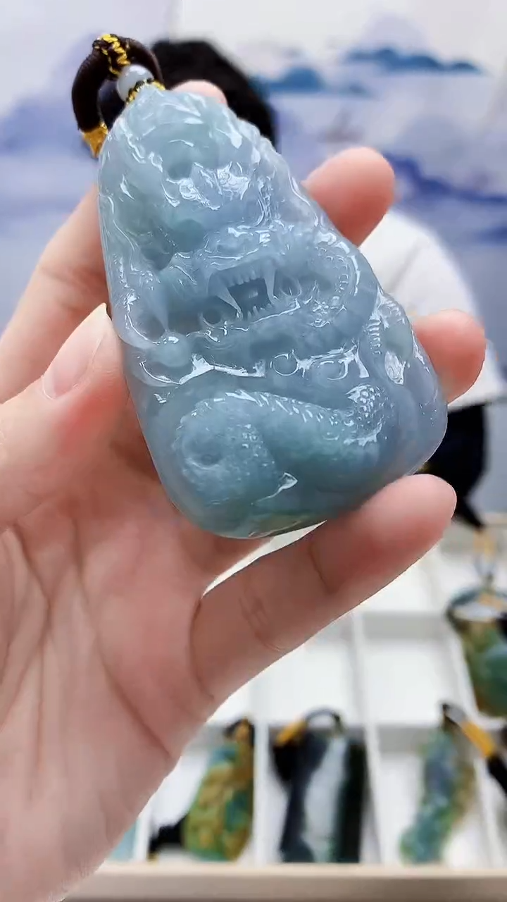 未镶嵌定制翡翠5060lr-毛货挂件42