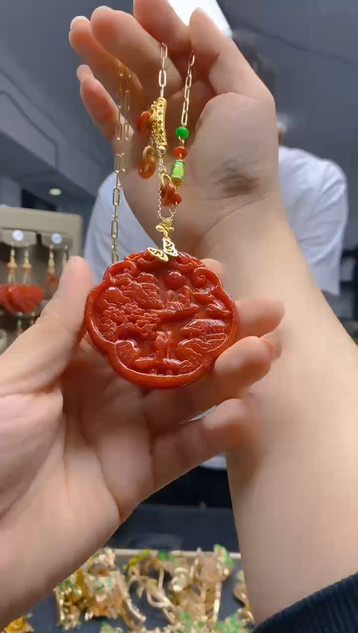 【闪购商品】翡翠耳饰合金377翡翠锁骨链