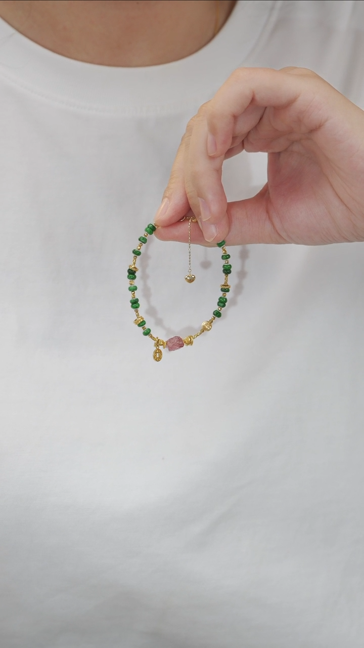 18K金镶嵌手链翡翠手链