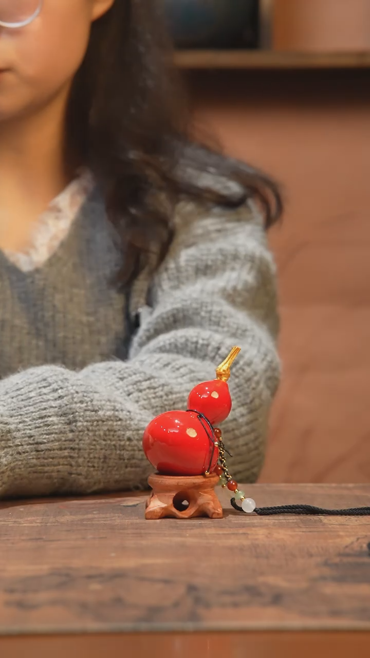 【闪购商品】516号-大漆飘漆小葫芦脖挂