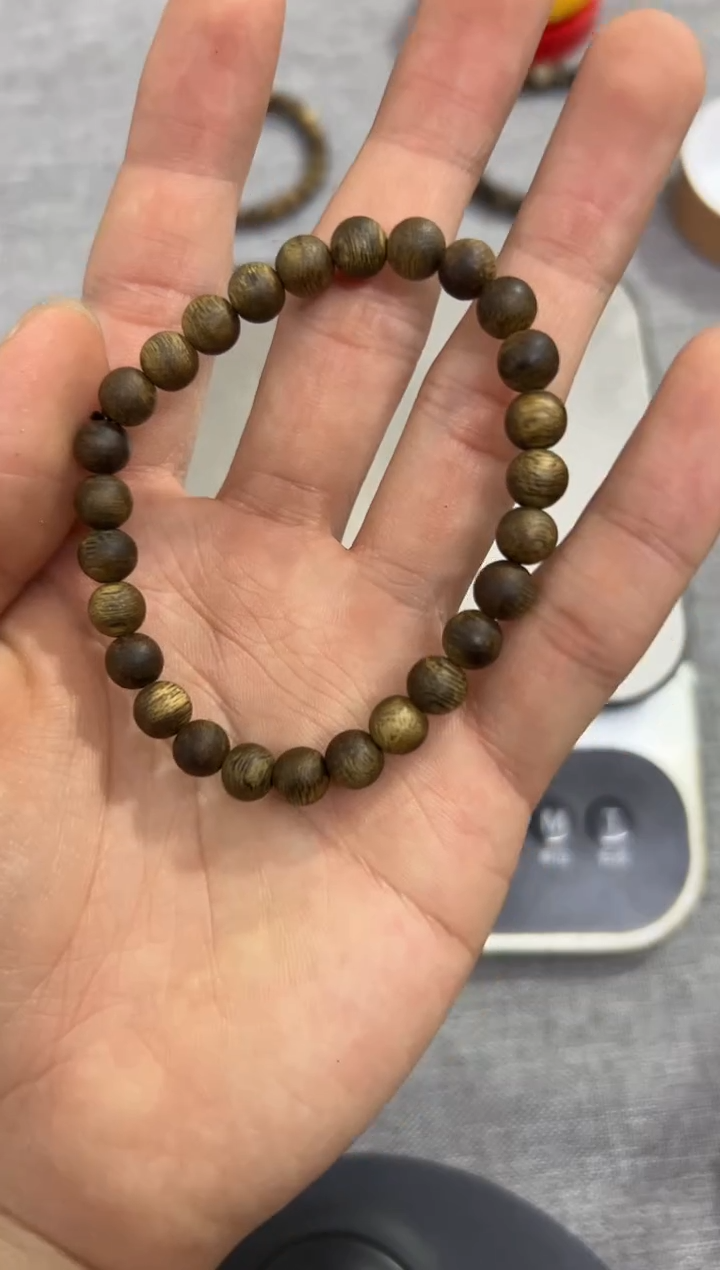 【闪购商品】沉香手串07圆珠单圈3克+ 多样性发其一