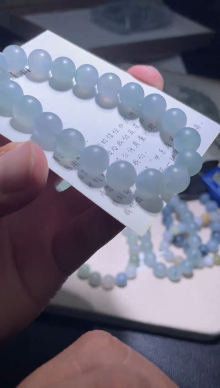 未镶嵌定制翡翠珠串