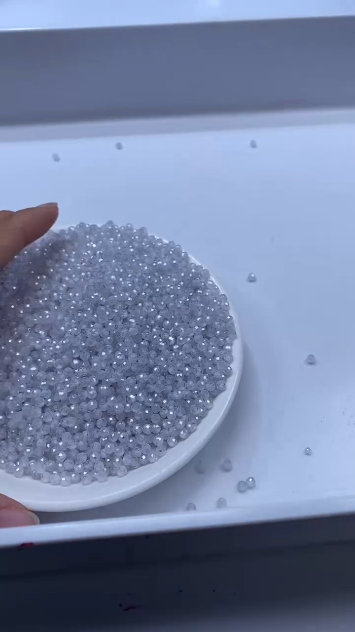 颈饰未镶嵌水晶X1316-白色碧玺3mm*50颗