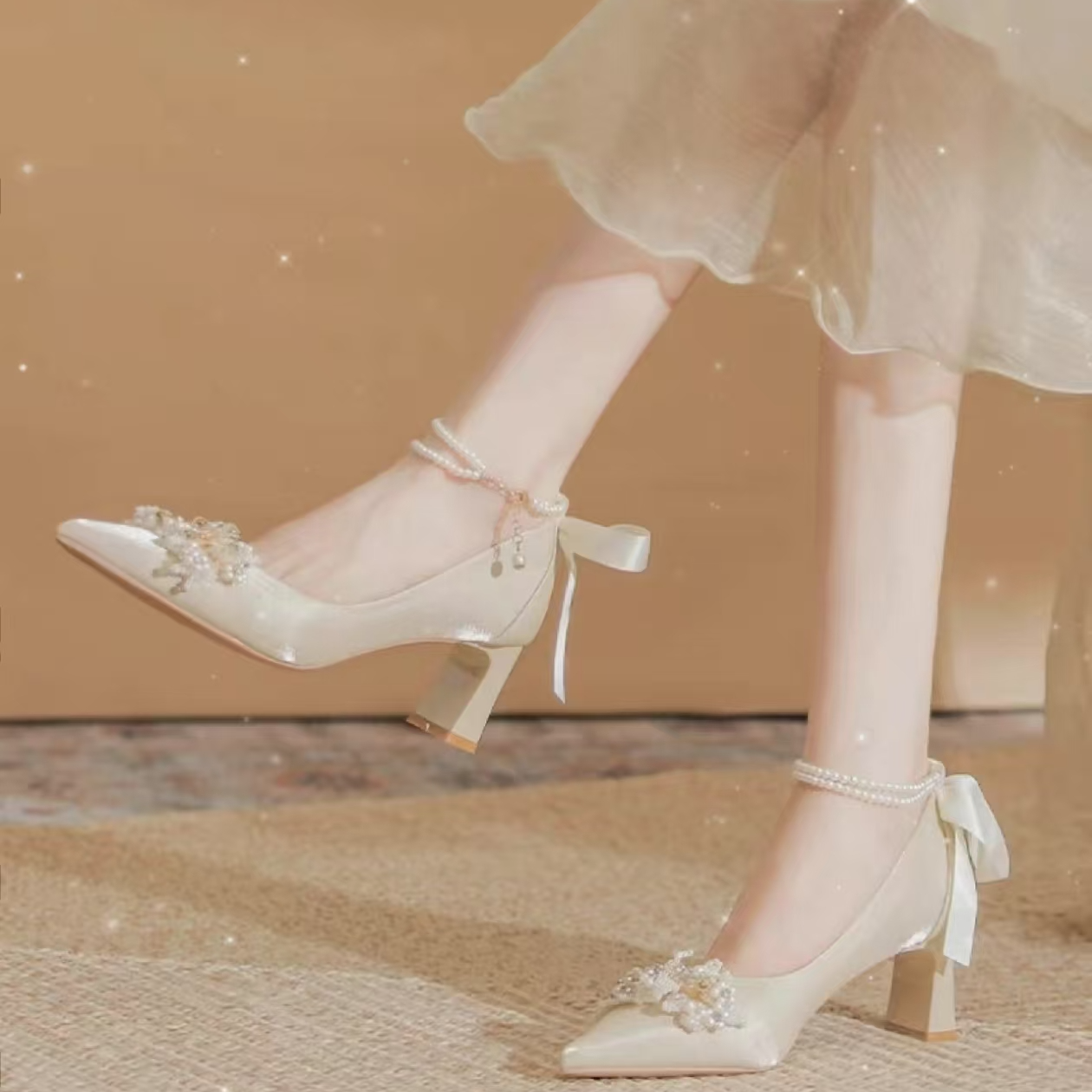 （401-467）HBE999女2025年新款方头舒适真皮手工女鞋备用