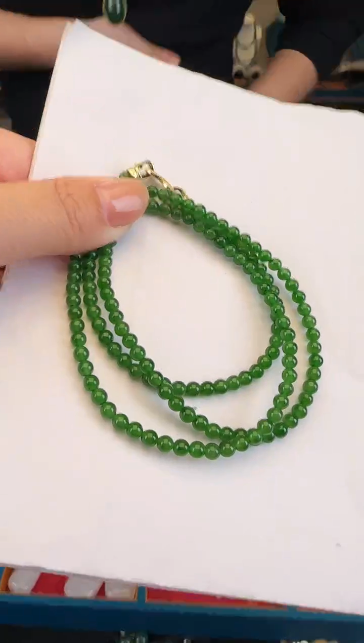 颈饰未镶嵌和田玉卡4小米链