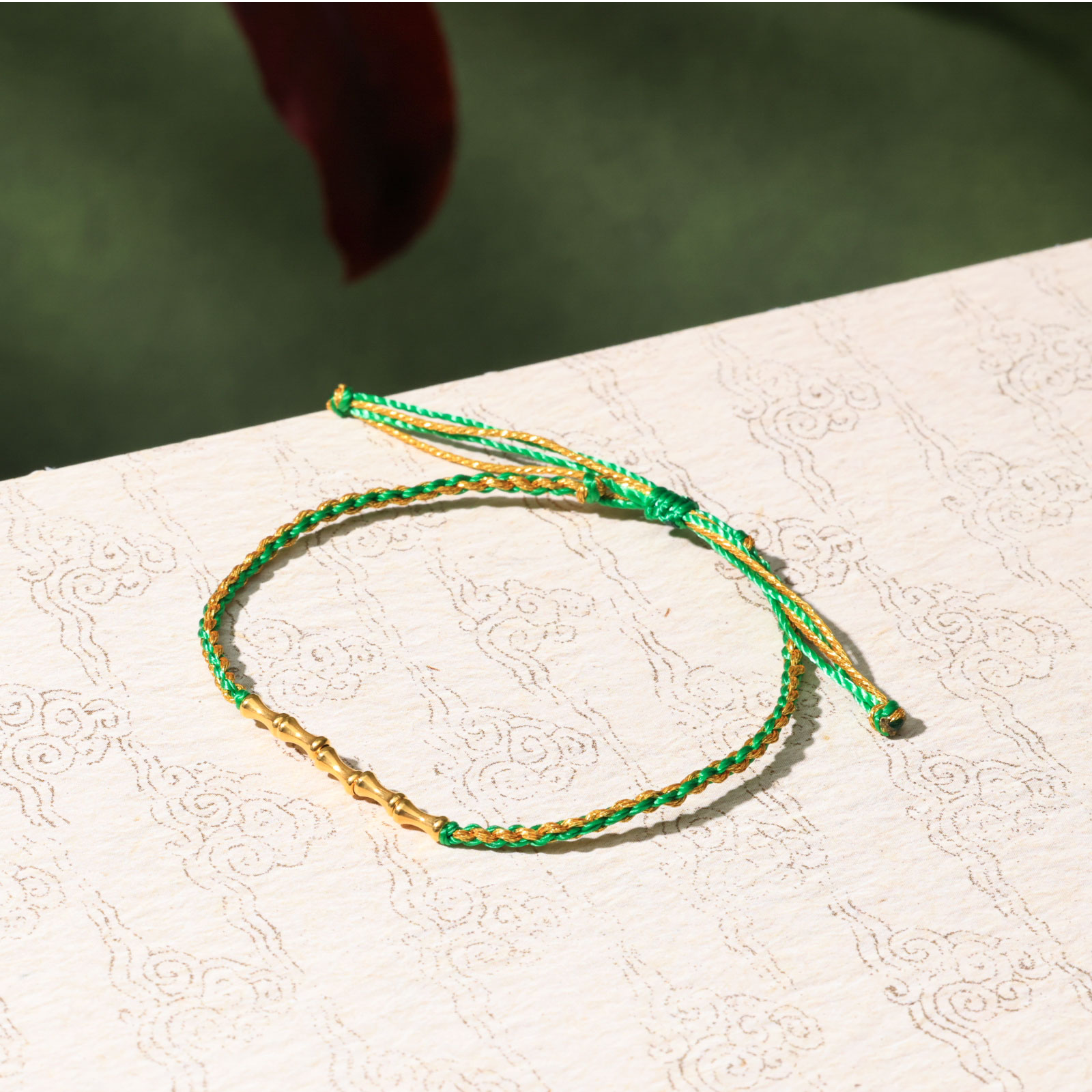 【意婵】18k金竹节单圈手绳-YC52650