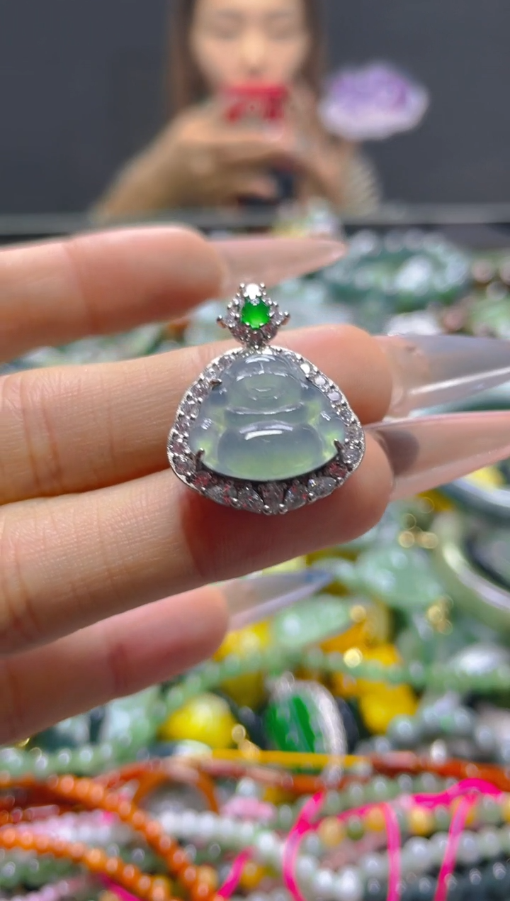 颈饰未镶嵌翡翠/X/翡翠A货，一件也是批发价