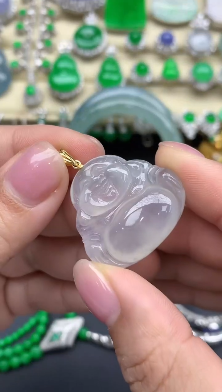 【闪购商品】翡翠颈饰18K金镶嵌124-中国好珍宝