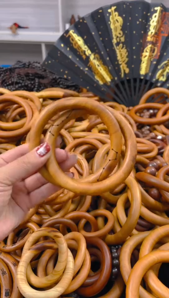 【闪购商品】枣木木雕枣木乾坤圈75圈口微瑕