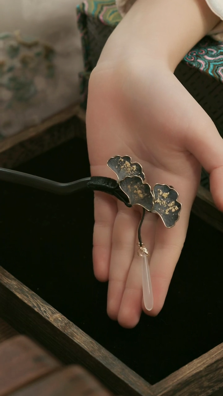 刺绣湘传礼纯手工发簪