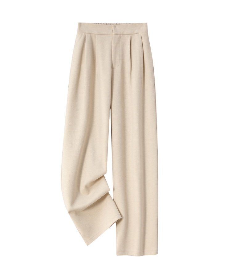 7LU-好穿加厚羊毛阔腿裤松紧腰