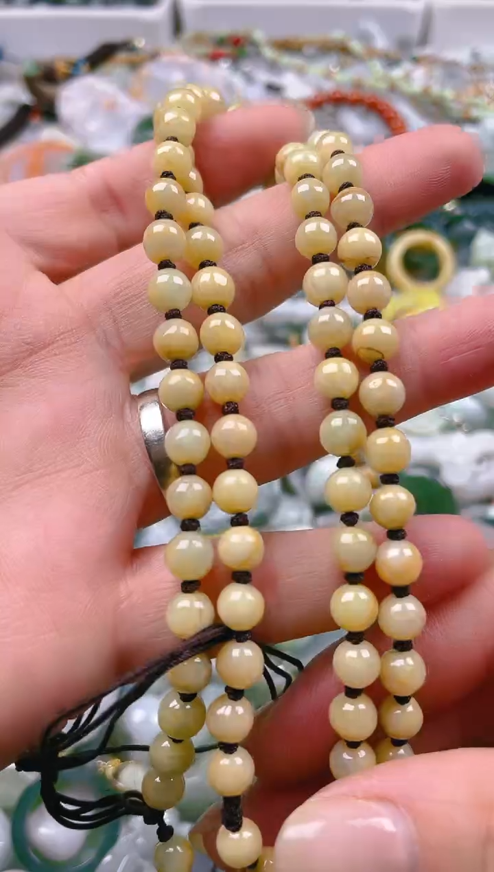 【闪购商品】翡翠颈饰未镶嵌5-8mm/W/翡翠A货一图一物