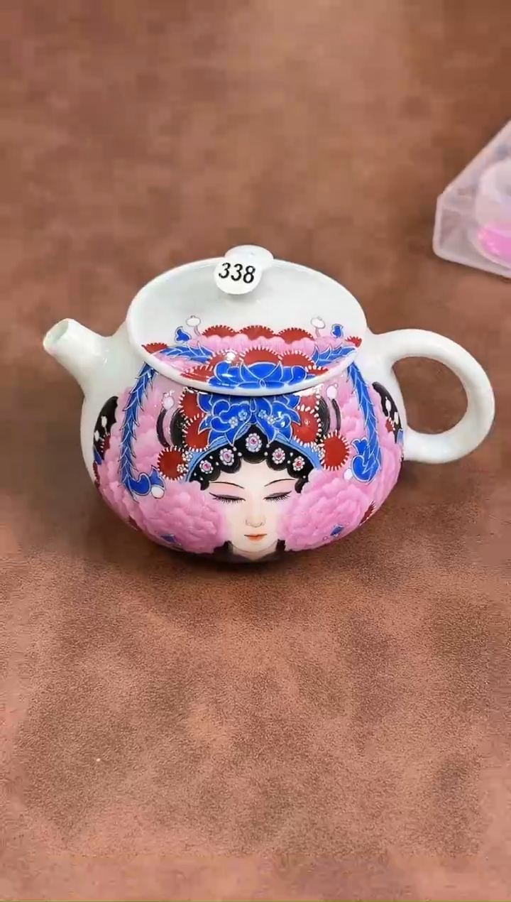 【闪购商品】壶景德镇陶瓷宝石花旦茶壶338