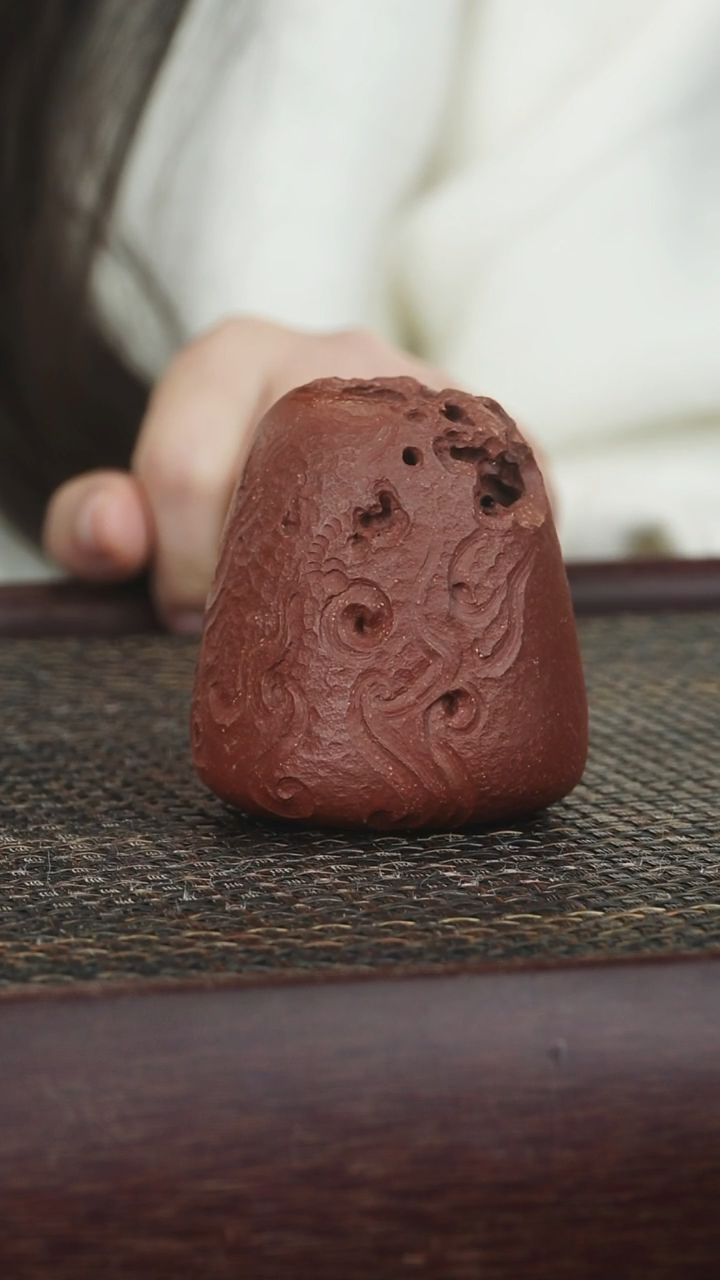 紫砂茶宠太湖石  盖置