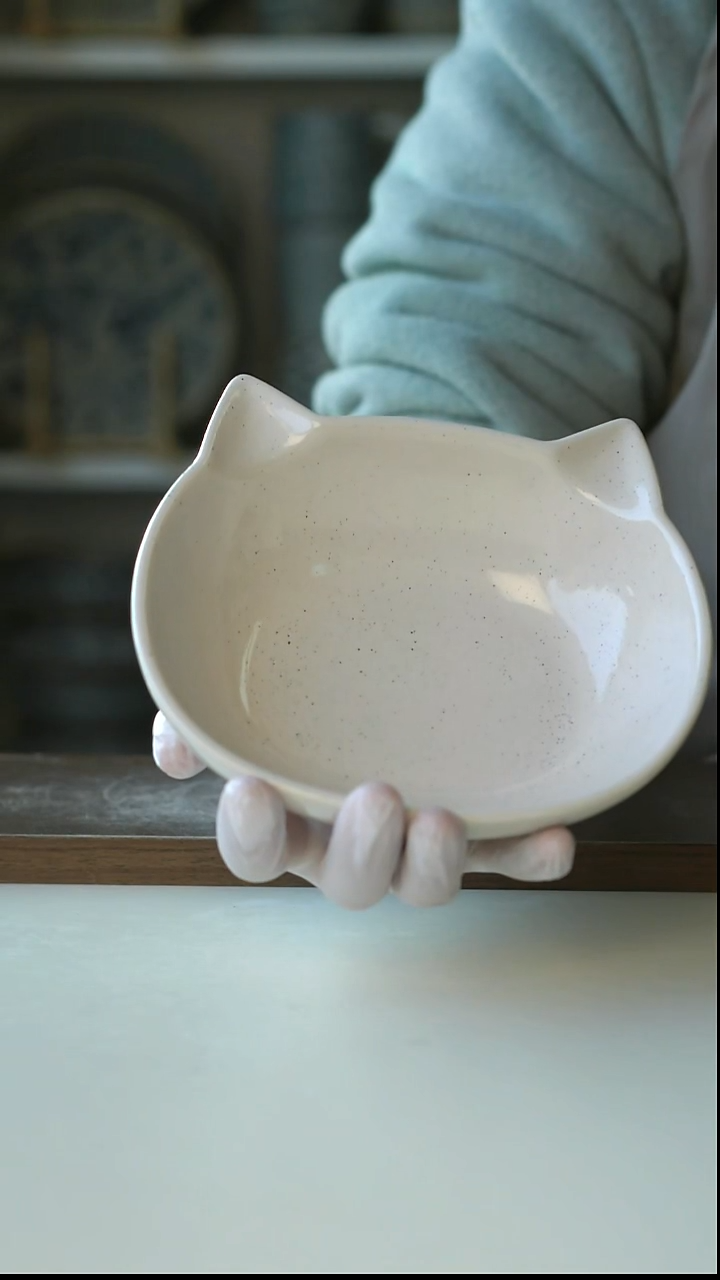 陶瓷猫耳朵酸奶碗15.5cm@4-2@