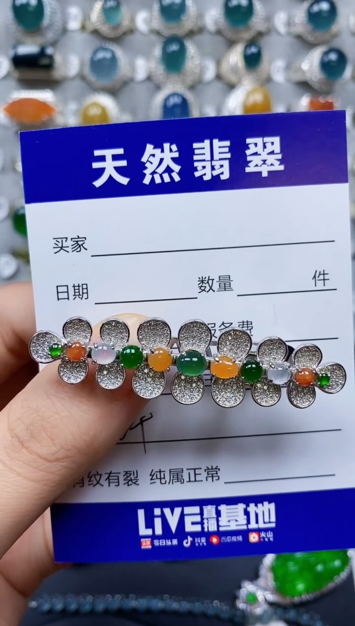 【闪购商品】翡翠银S925镶嵌颈饰0066