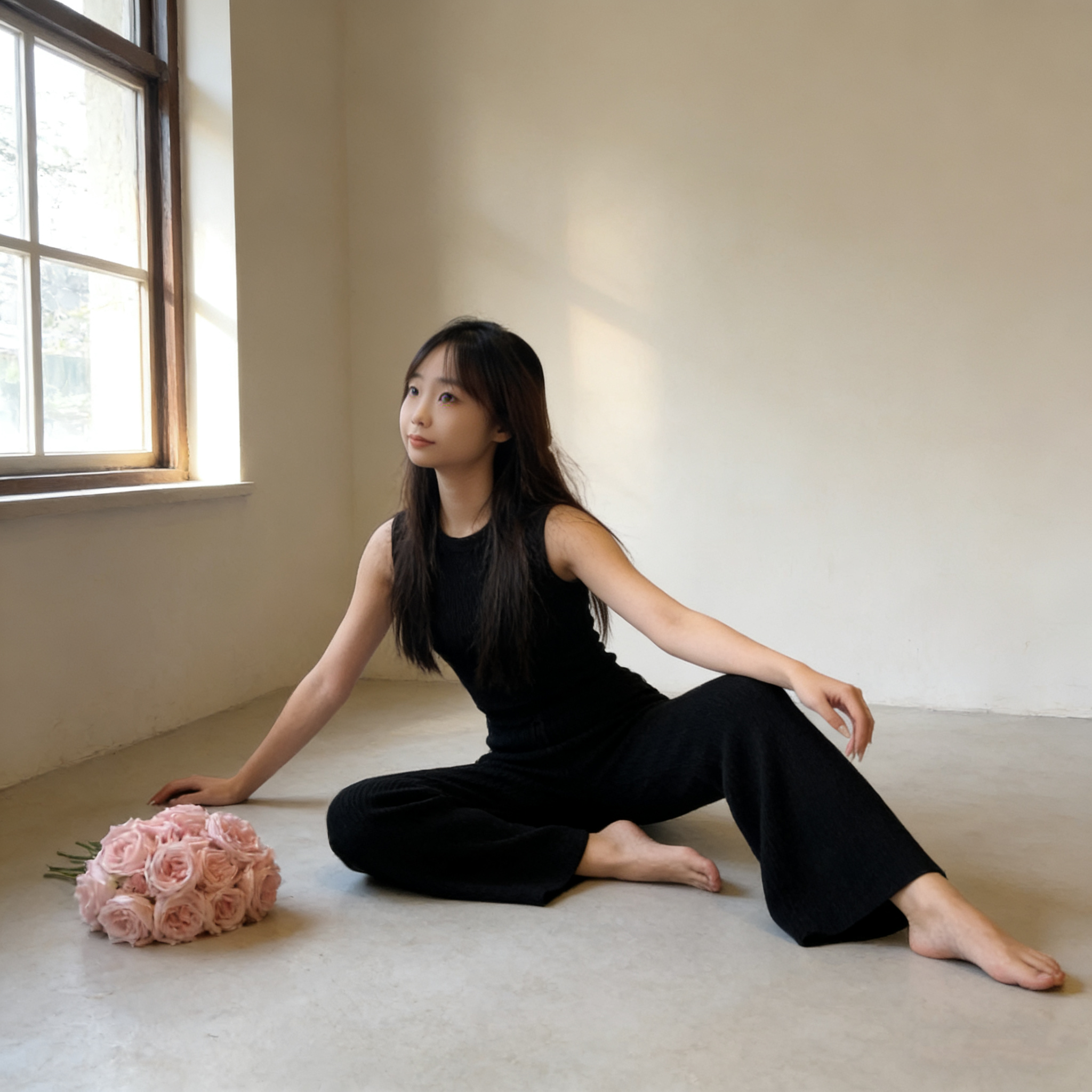 【Montendre】秋冬新款 时尚气质显瘦极简风运动风舒适阔腿裤