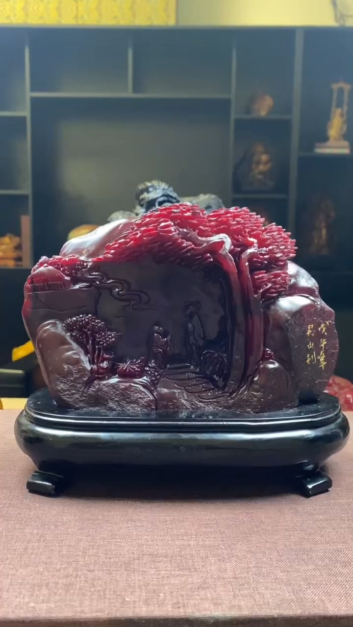 【闪购商品】寿山石印石蜡烛红深山访友