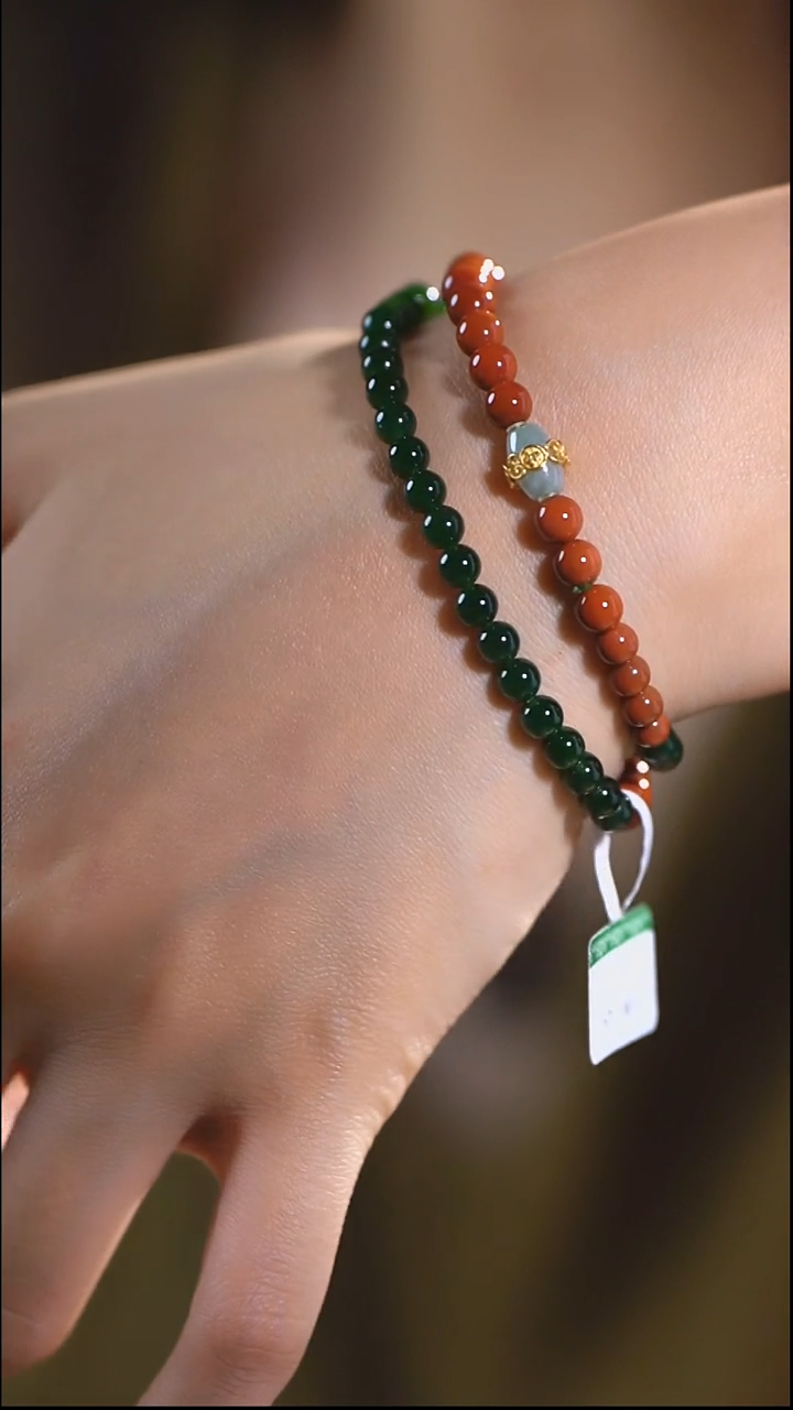 泥塑红绿CP 双圈