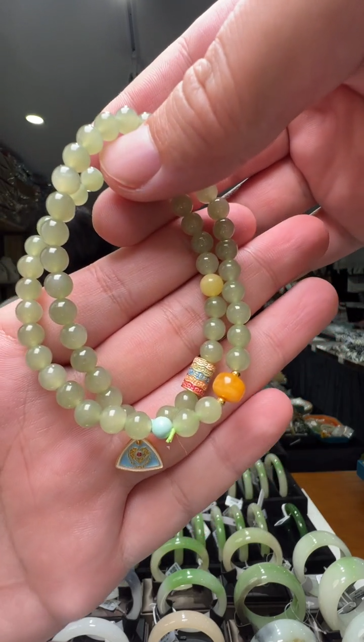 【闪购商品】和田玉手串未镶嵌绕手两圈