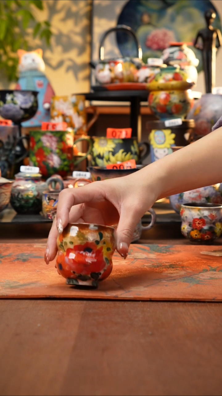 瓷片景德镇手工手绘321