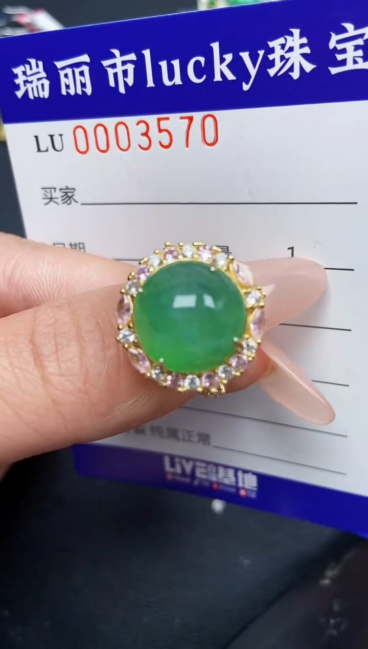 【闪购商品】翡翠颈饰银S925镶嵌3570