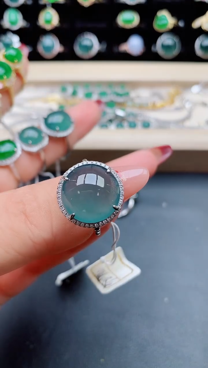 【闪购商品】翡翠戒指银S925镶嵌0805850