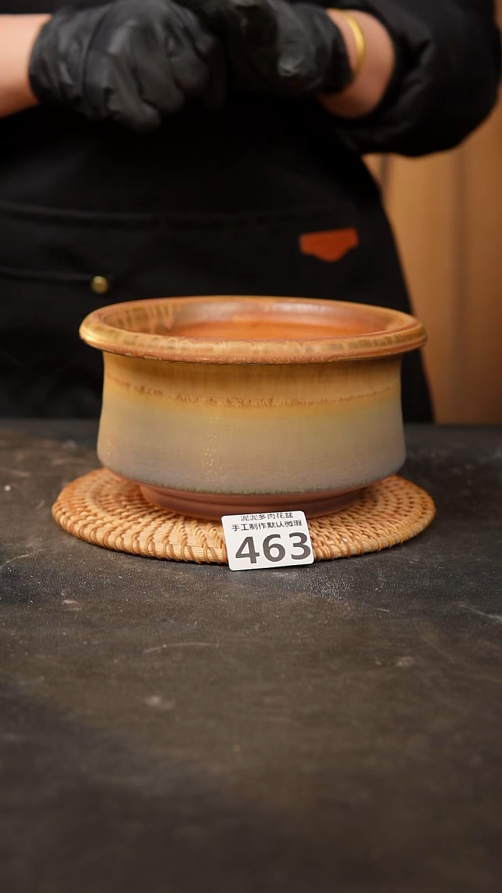 【闪购商品】瓷片463 泥泥手工花盆口高