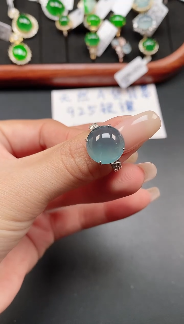 银S925镶嵌戒指翡翠1111