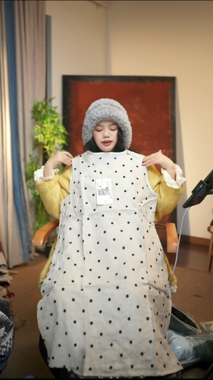 NO退NO换 汉麻波点背心裙