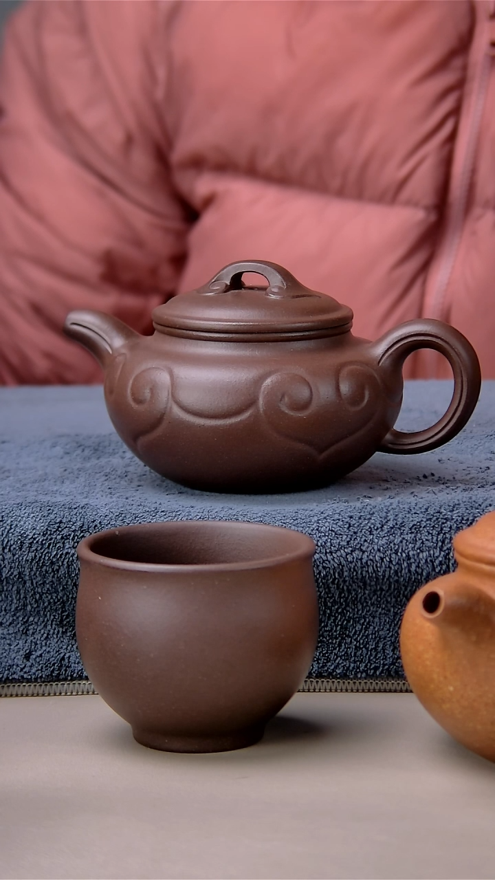 【闪购商品】清水泥茶壶200如意仿古加一个杯子