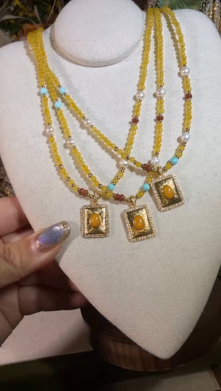 蜜蜡项链未镶嵌033