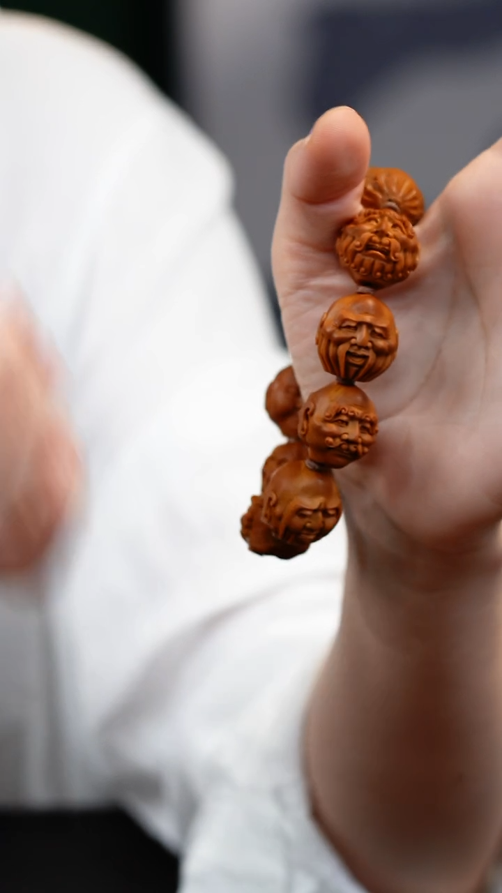 橄榄核手串/手链源***峰宋水官金奖须派罗汉头2.2铁核