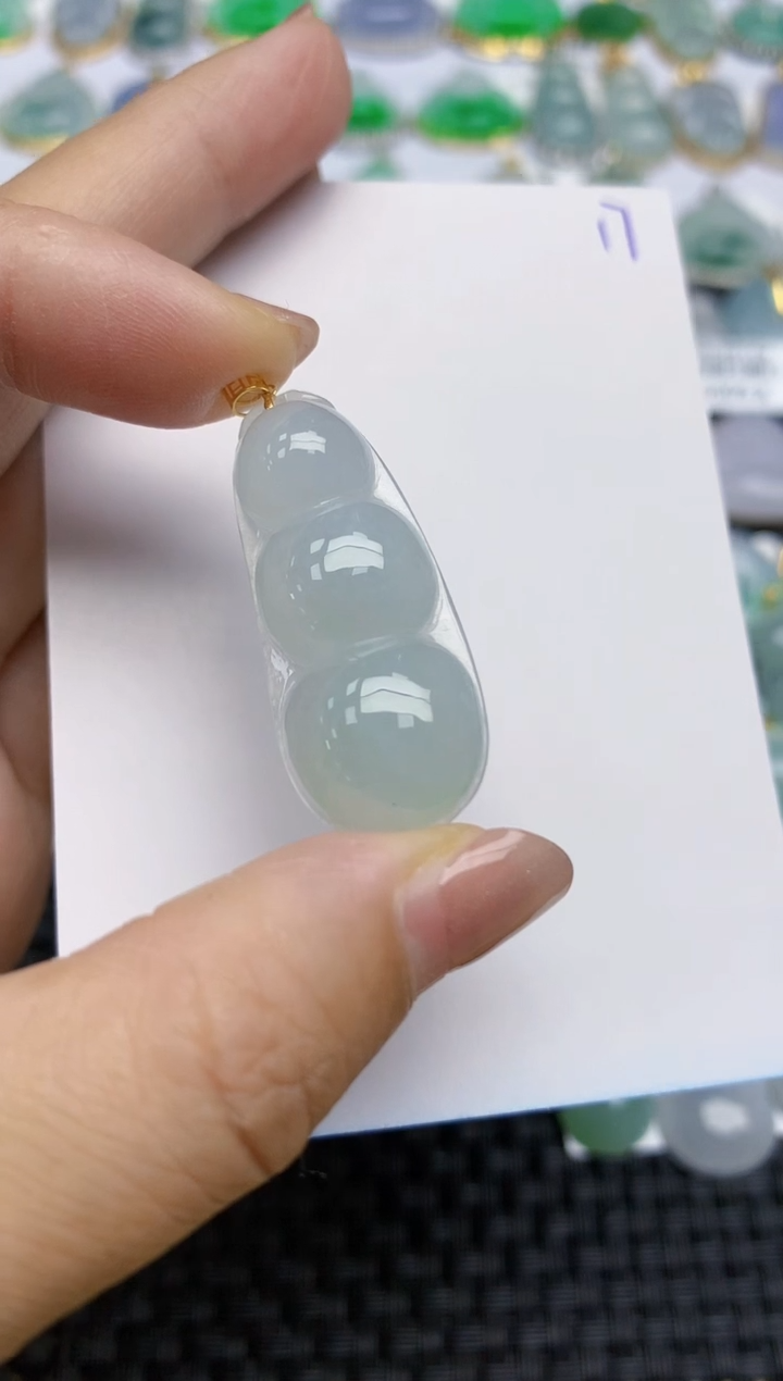 【闪购商品】翡翠颈饰18K金镶嵌天然A货翡翠 17