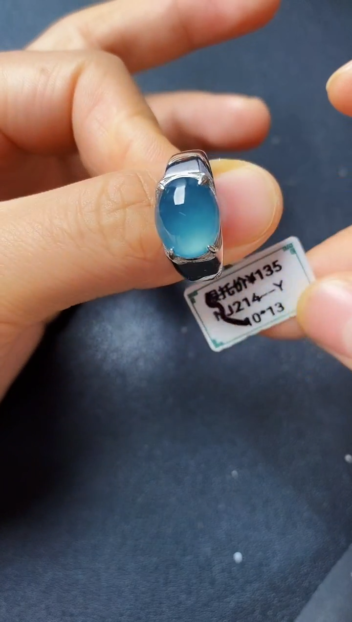 银S925镶嵌戒指翡翠222222