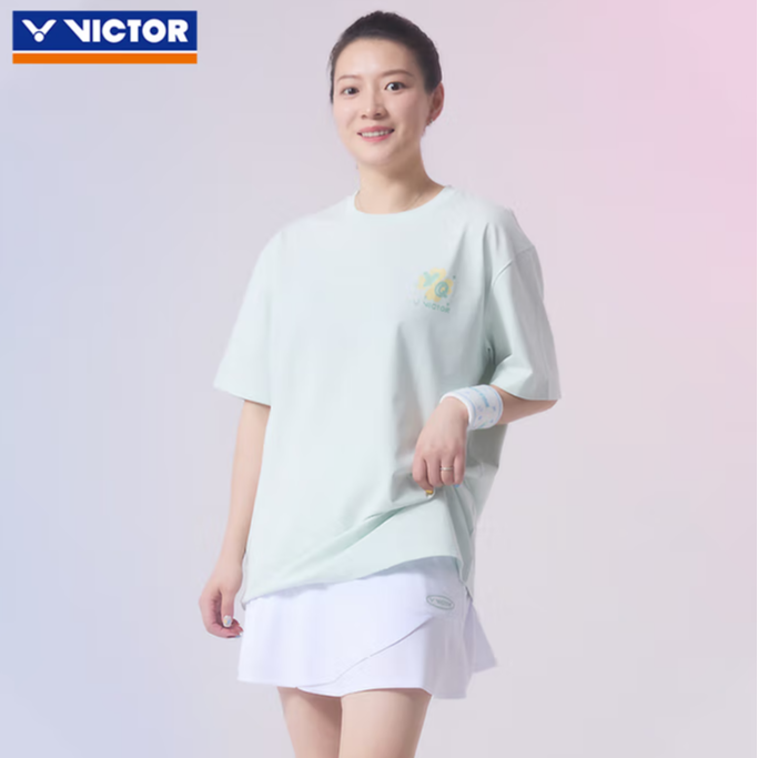 VICTOR/威克多T-501HYQ 黄雅琼联名系列羽毛球运动短袖T恤